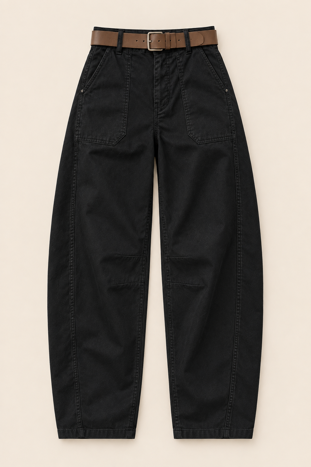 Pantalon MILA barrel ceinturé