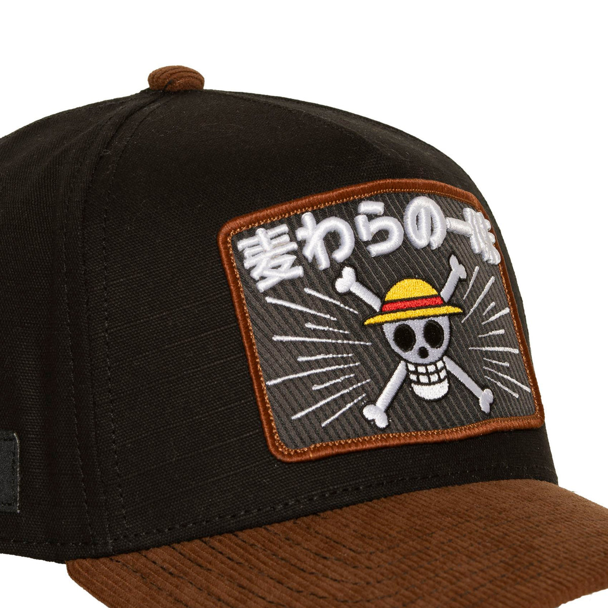 Casquette MUGIWARA noire visière velours marron – CL/OP8