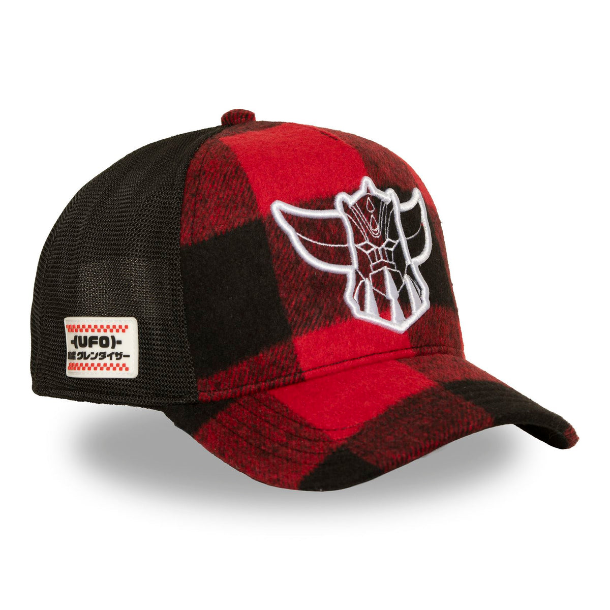 Casquette GOLDORAK à carreaux rouge et noir – CL/GOL8