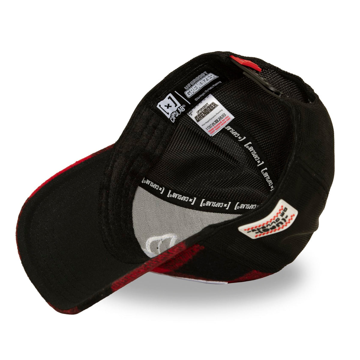 Casquette GOLDORAK à carreaux rouge et noir – CL/GOL8