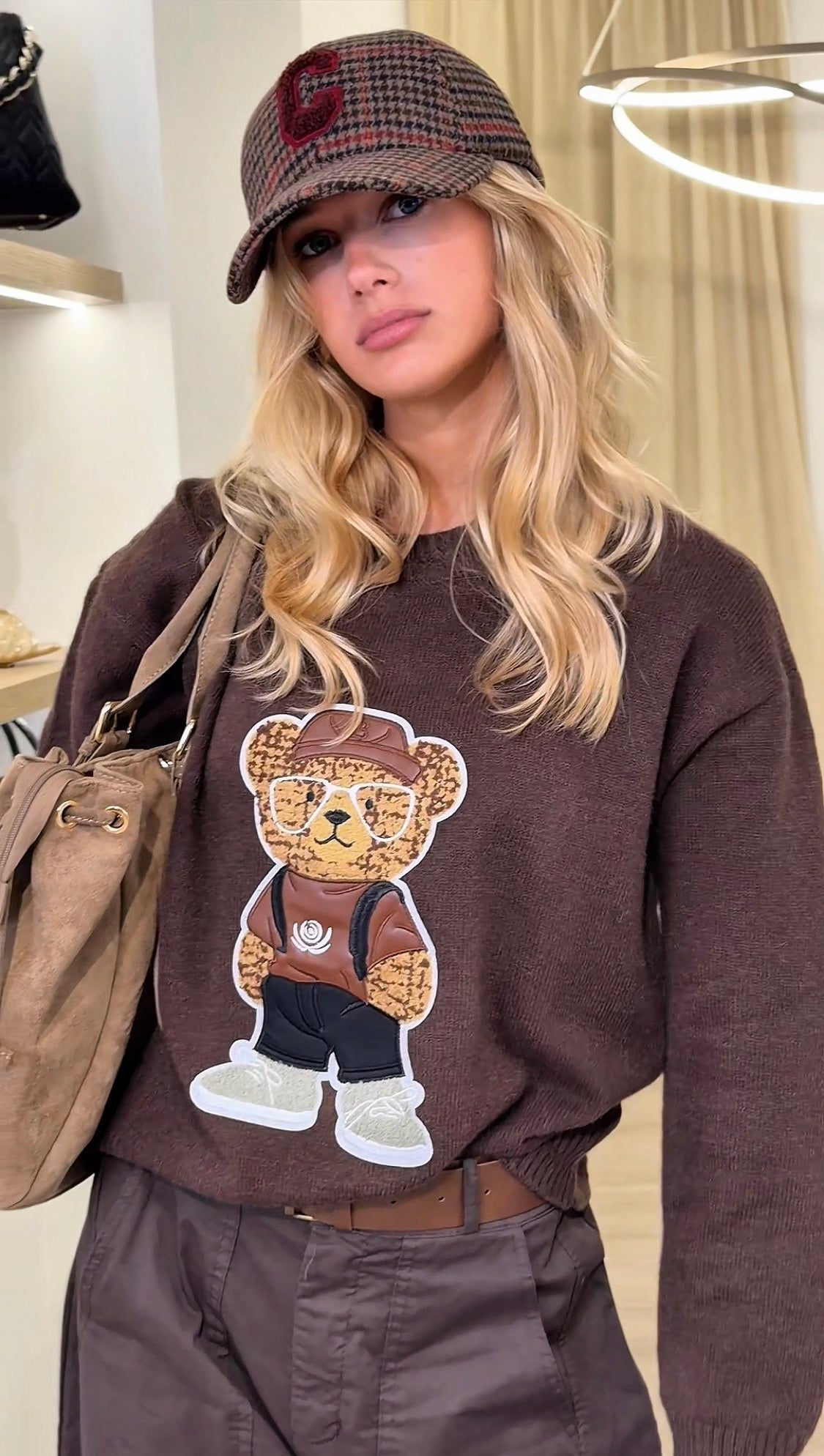 Pull TEDDINO ourson patch bouclette – AM1553