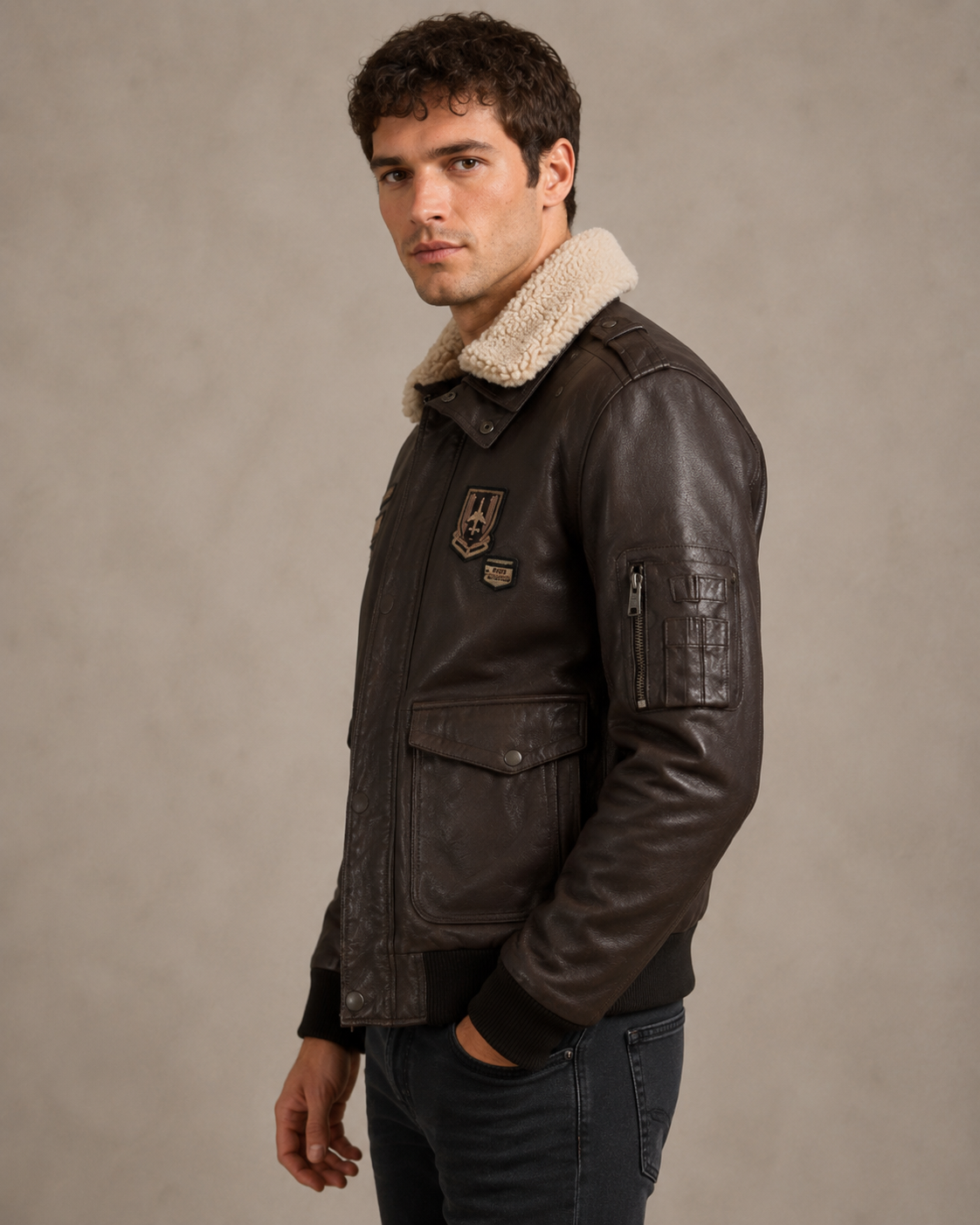 Veste en cuir PILOT Mauritius