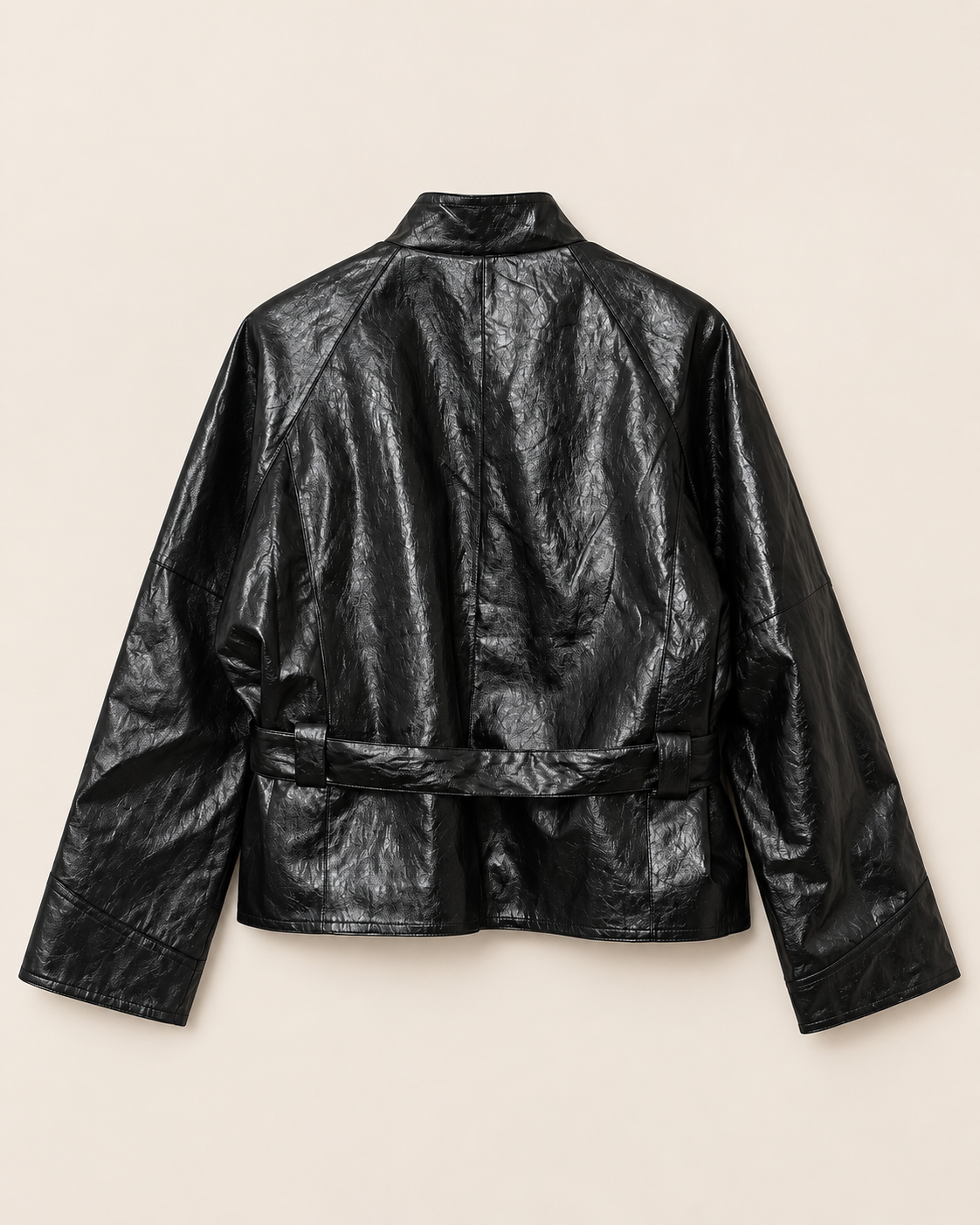 Veste NOÉMIA effet cuir ceinturée – WH62606