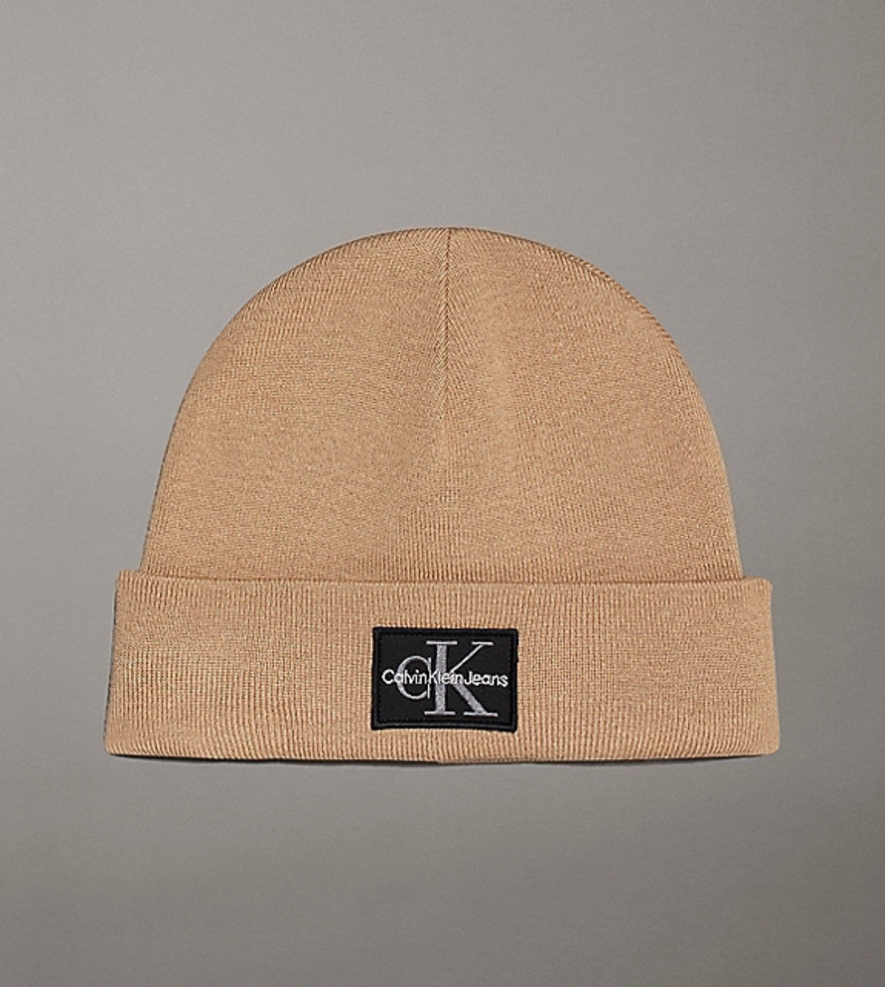 CK logo patch beanie