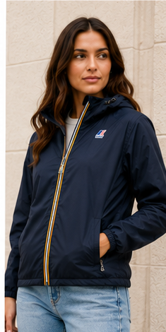 Veste LE VRAI 4.0 CLAUDE K-Way femme marine portée