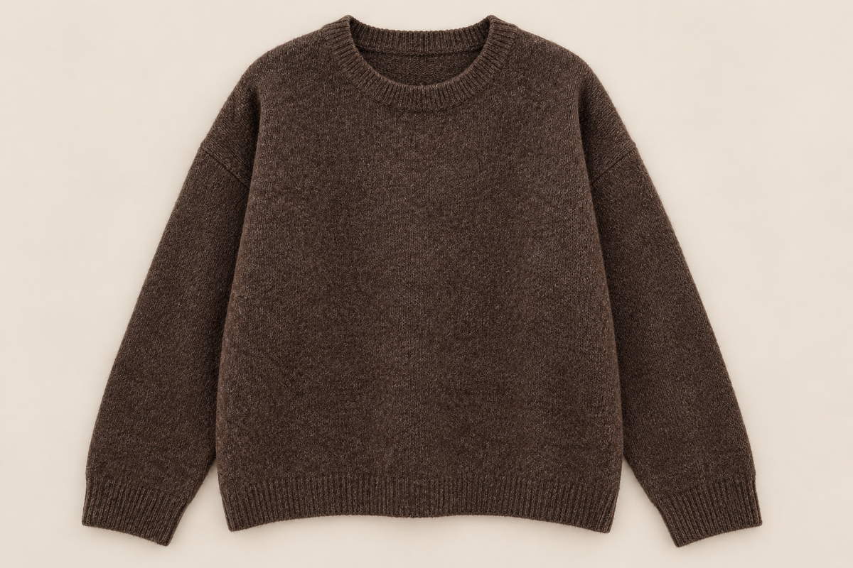 Pull Élorine AM1481 chocolat face