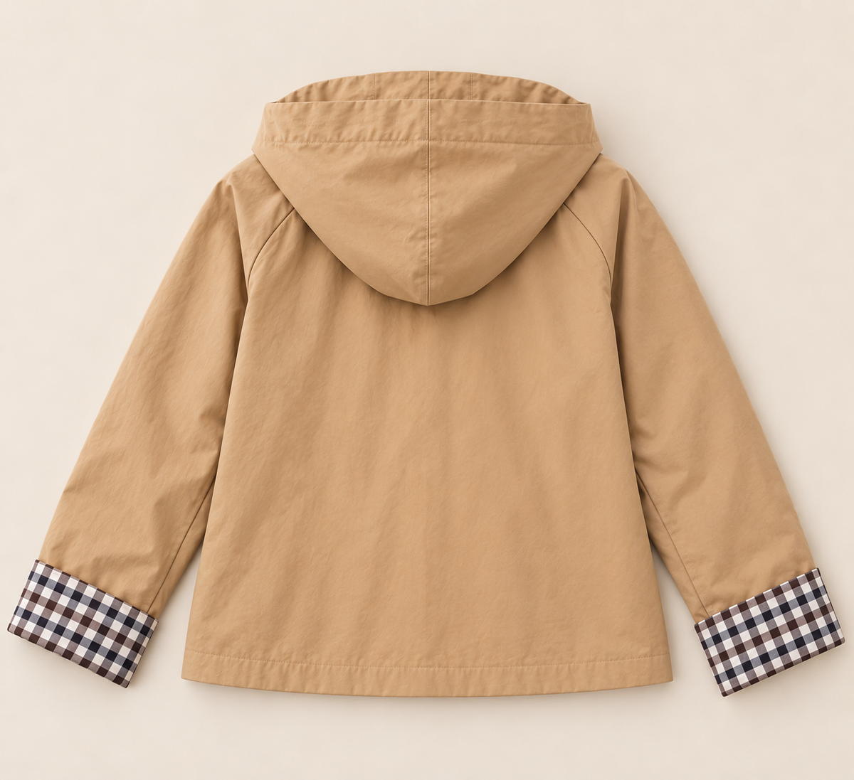 Veste Livia beige à plat, vue de dos