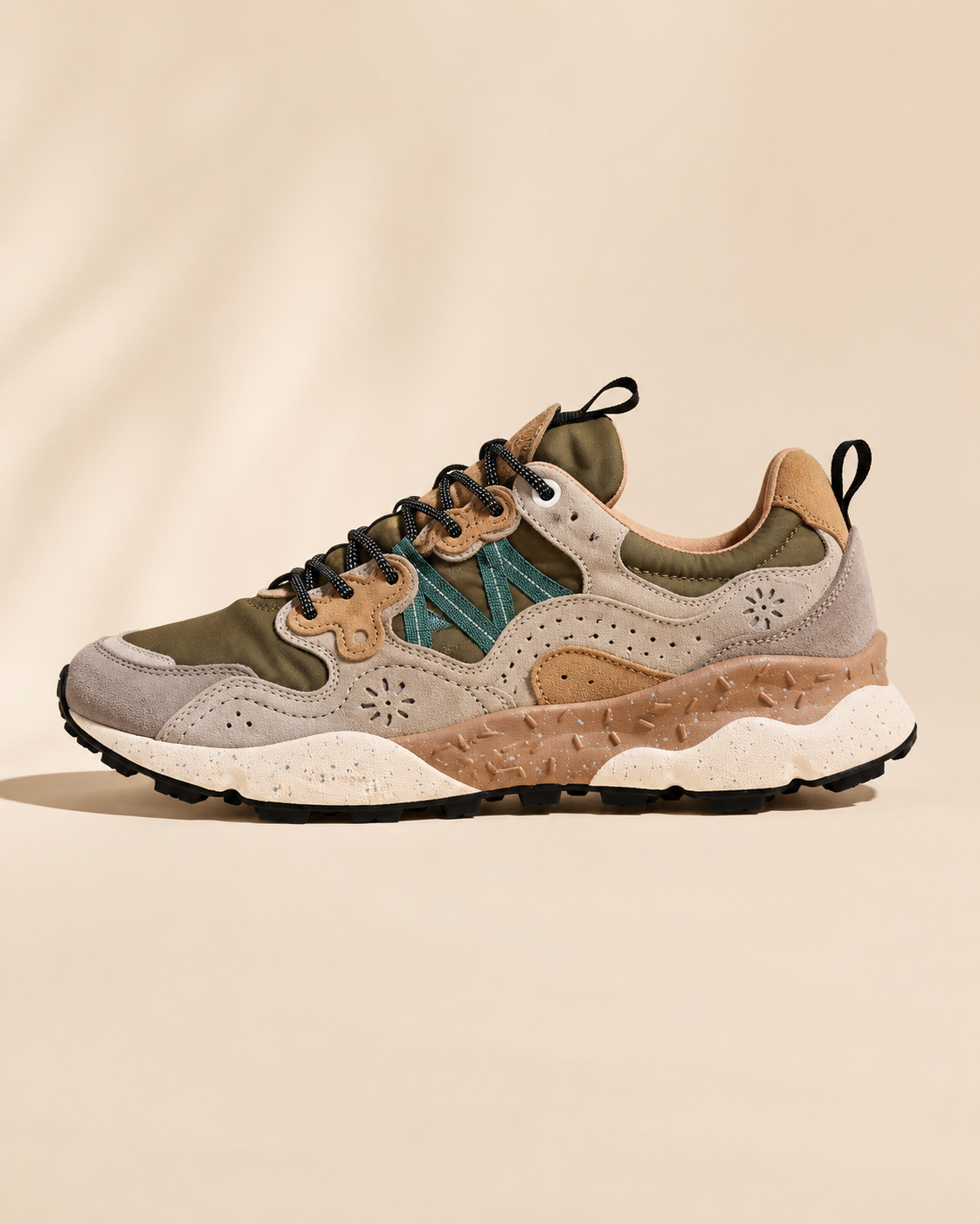 Flower Mountain Yamano 3 kaki beige - vue profil commerciale