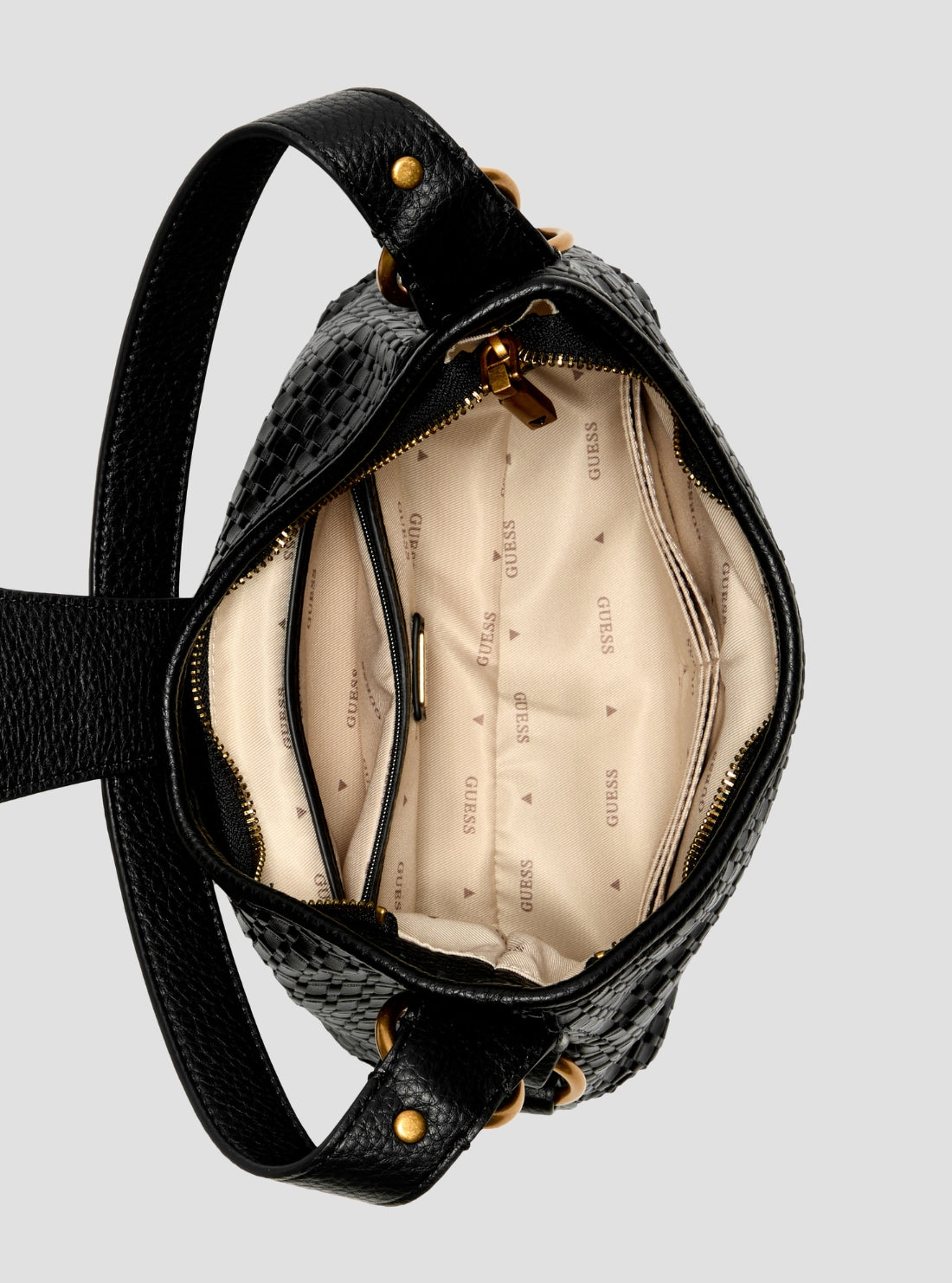 Sac bandoulière Guess Camden Mini noir – vue intérieure