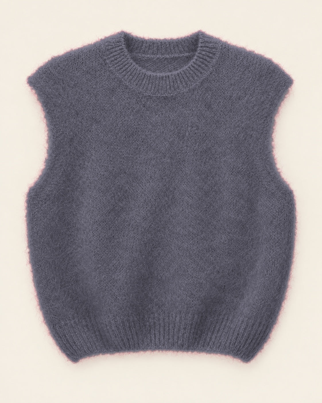 Pull MAHÉ Mohair gris à plat