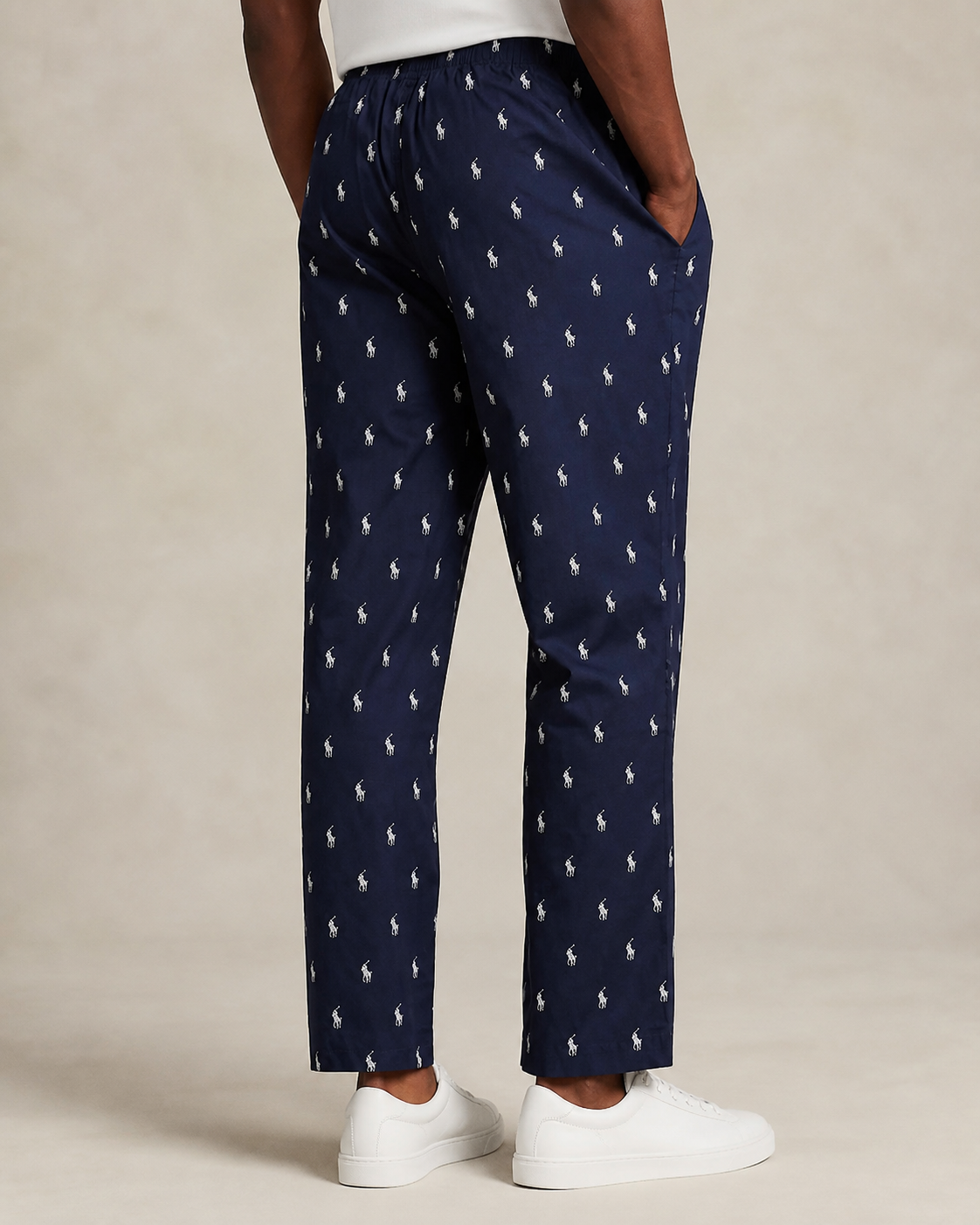 Pantalon Gustave Ralph Lauren bleu marine – vue arrière trois-quarts