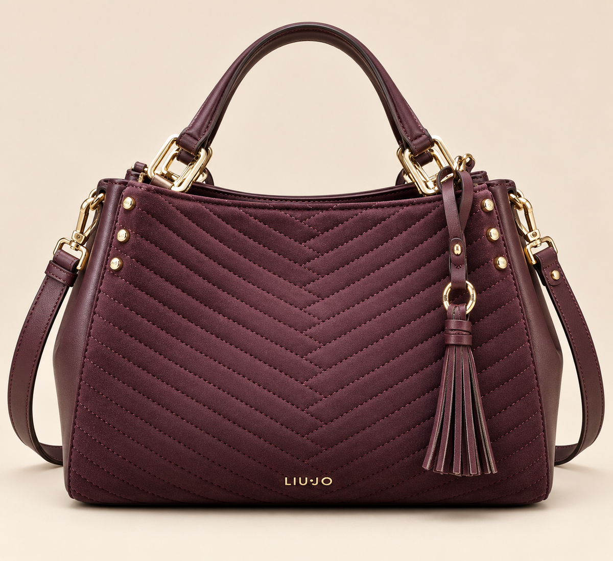Sac Cirry medium Liu Jo rouge aubergine – vue de face