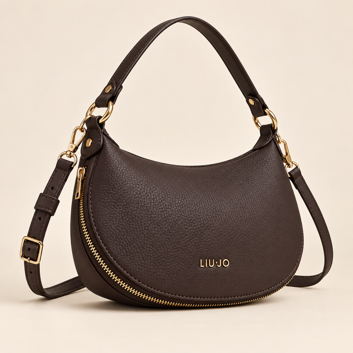Sac Kaliska hobo brun Liu Jo – vue trois-quarts