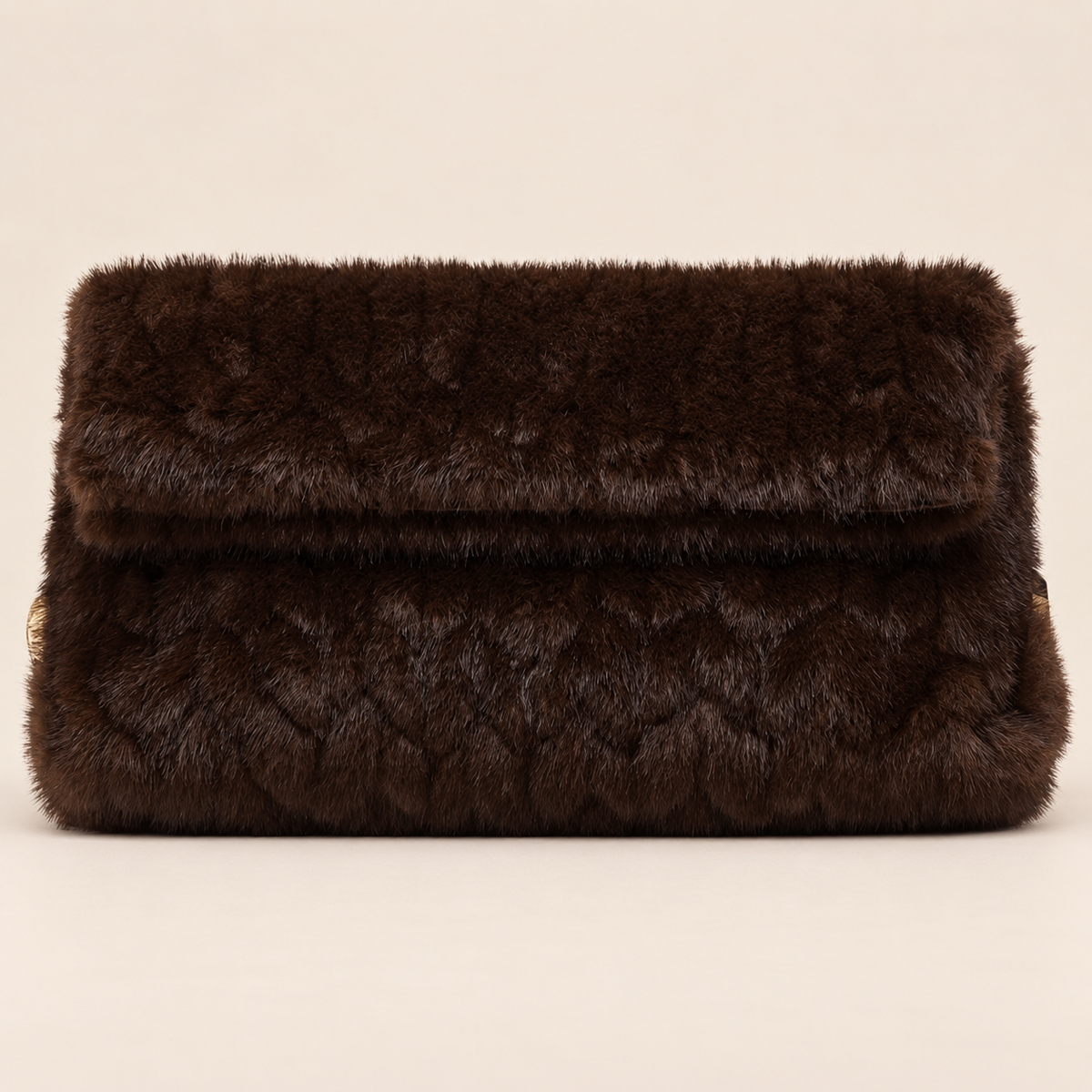 Sac Riccy moyen effet fourrure Liu Jo – deep brown