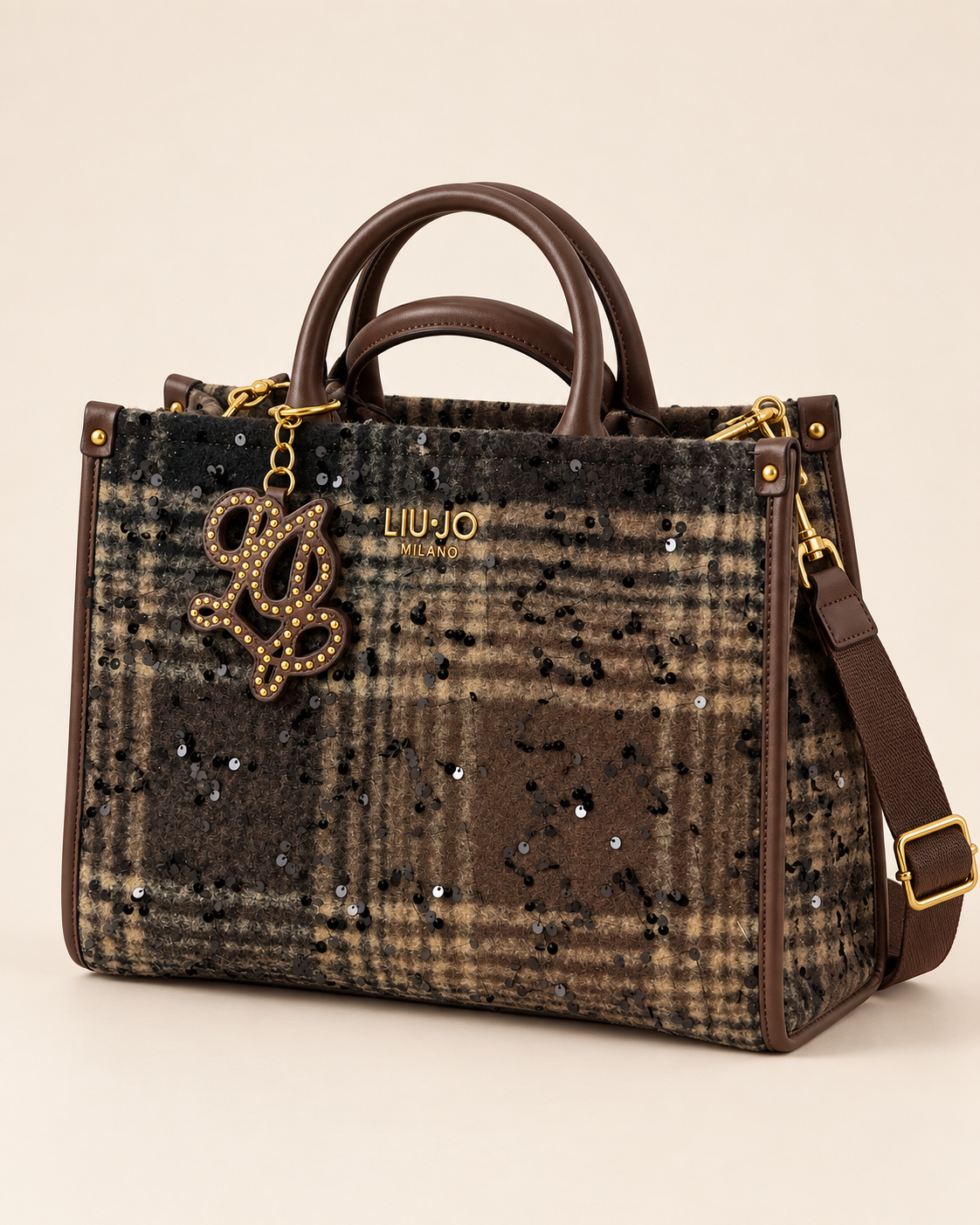 Sac Ridhi medium à sequins Liu Jo – vue trois-quarts