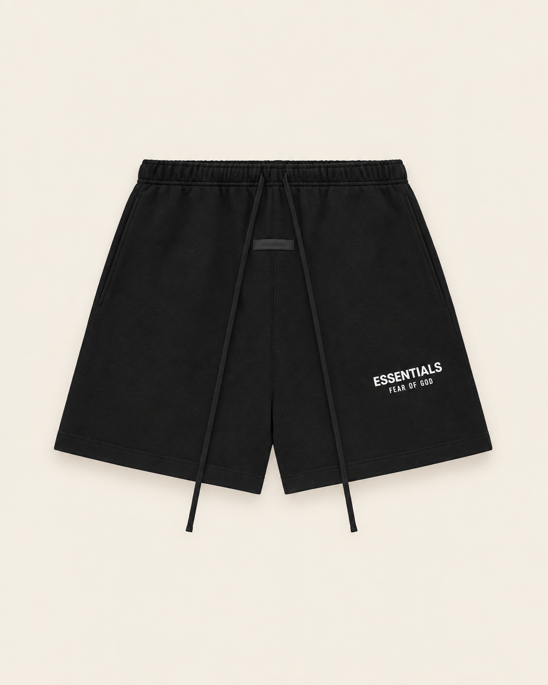 Short Essentials Fear of God noir – vue à plat