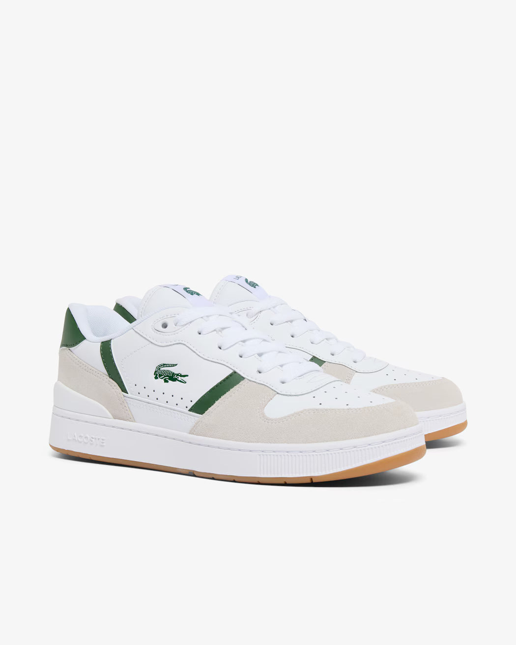 Sneakers Lacoste T-Clip Set en cuir – Blanc & semelle gomme