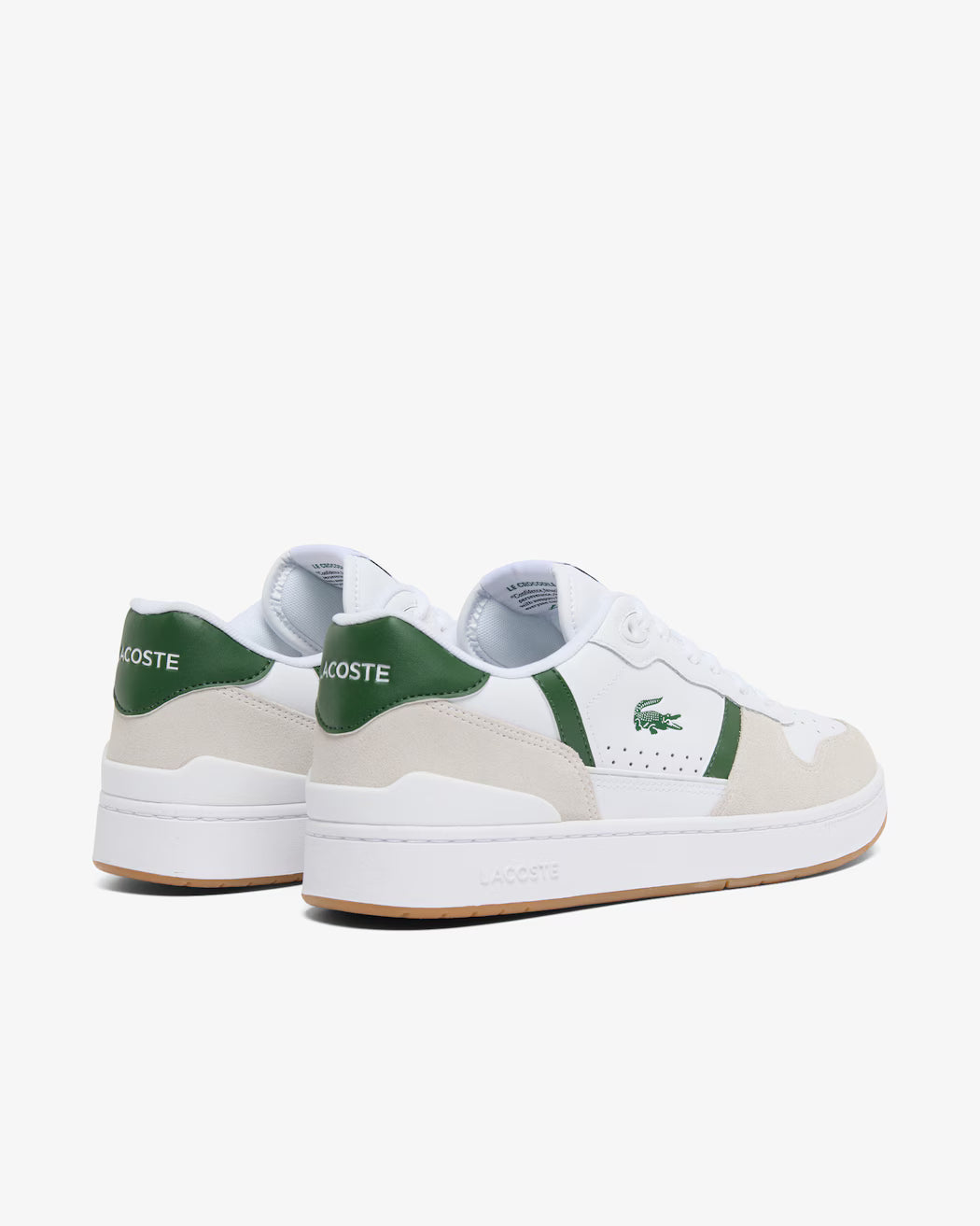 Sneakers Lacoste T-Clip Set en cuir – Blanc & semelle gomme
