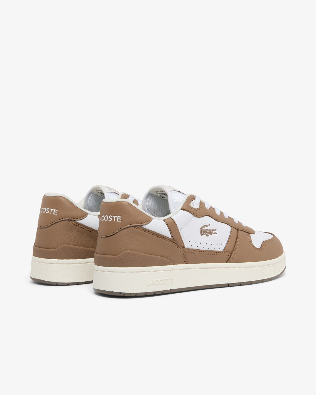 Sneakers Lacoste T-Clip Set en cuir – Blanc & marron