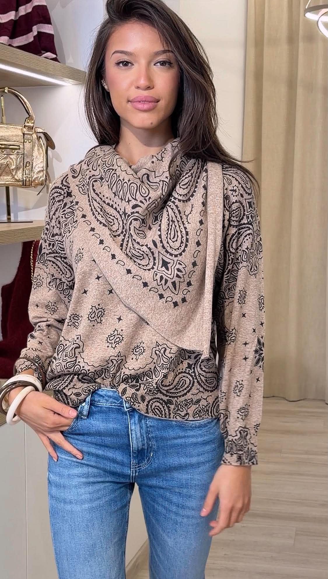 Ensemble pull & écharpe cachemire