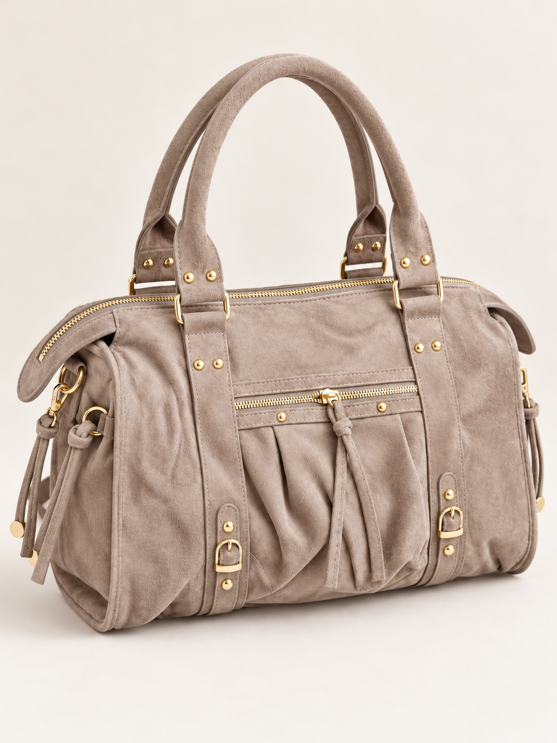 Sac bowling ÉLIRA effet daim à boucles et franges – 3005