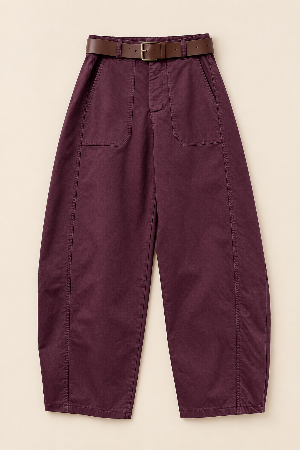 Pantalon MILA barrel ceinturé