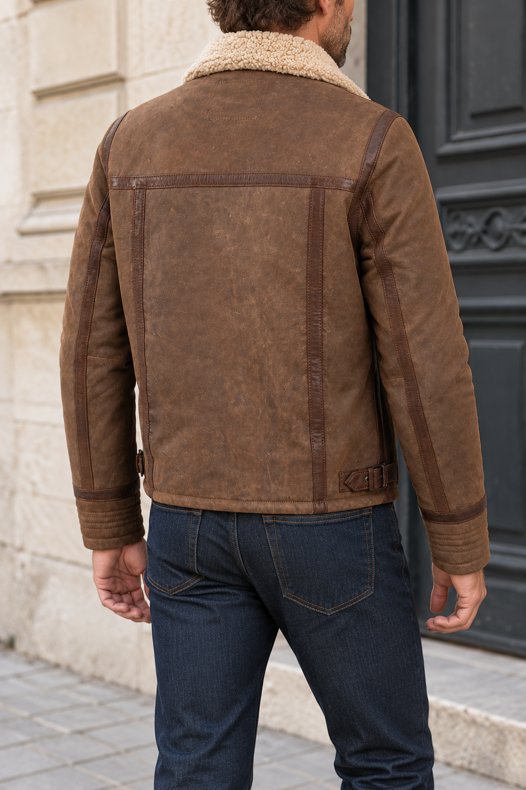 Blouson ARCTICON en cuir cognac – 1201-1000