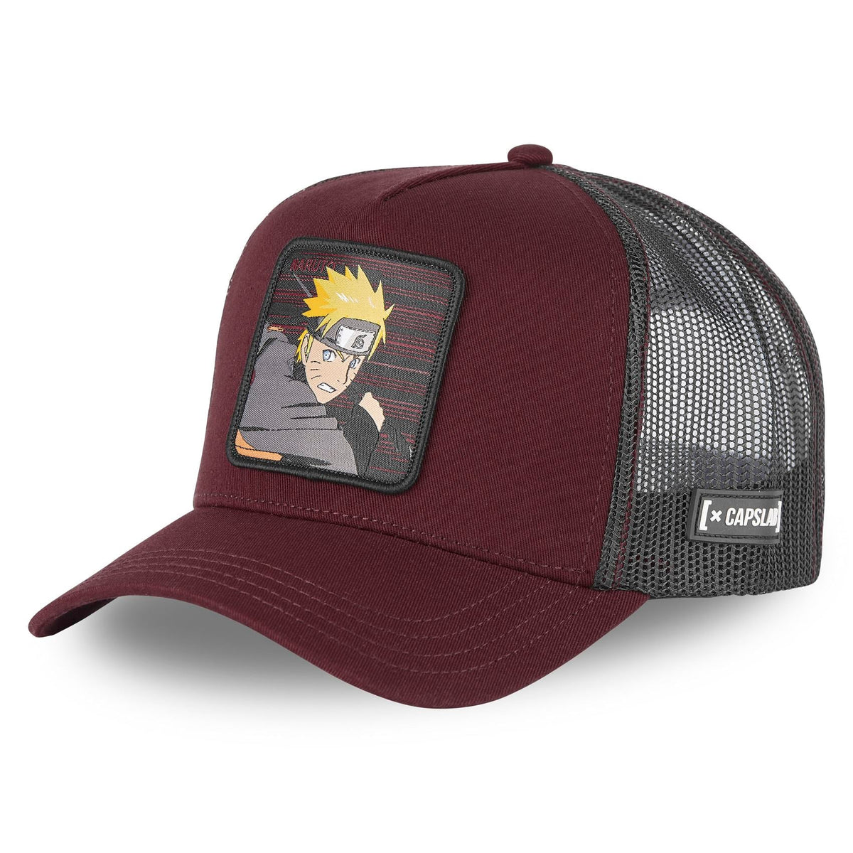 Casquette CAPSLAB Naruto bordeaux - vue trois quarts