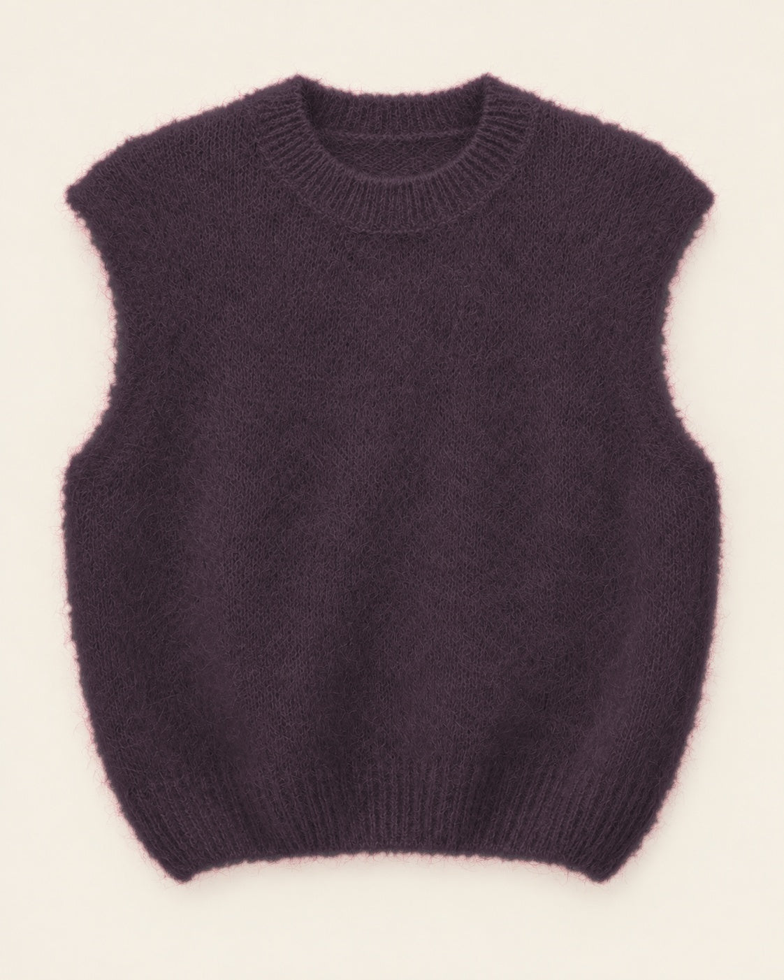 Pull MAHÉ Mohair chocolat à plat