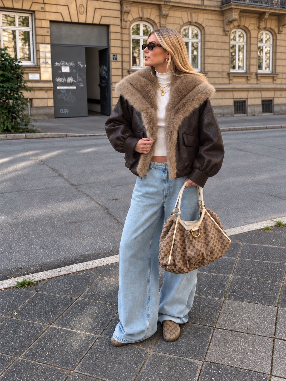 Veste ORÉLIA chocolat portée