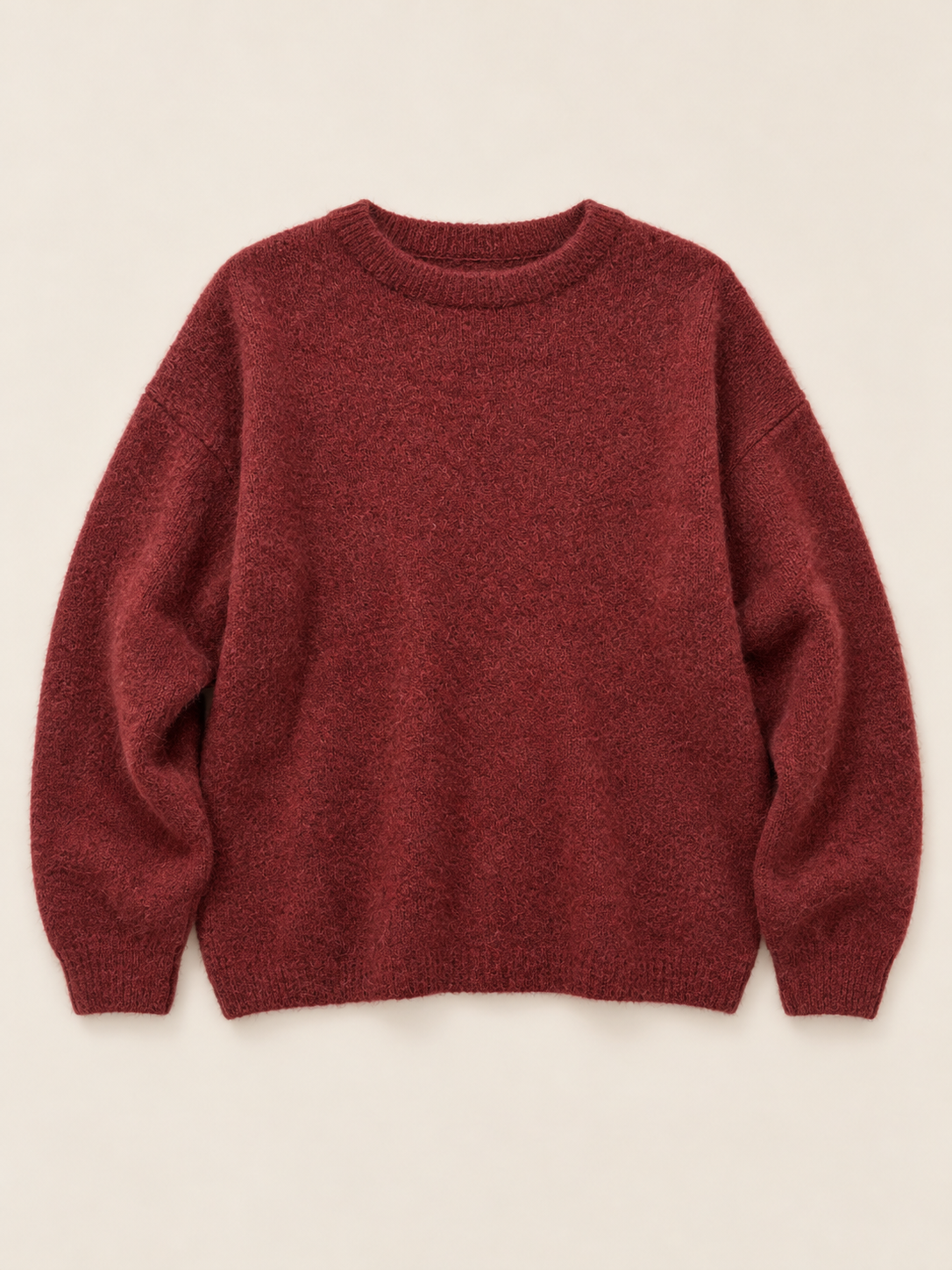 Pull ISÉLIA bordeaux – vue de face à plat