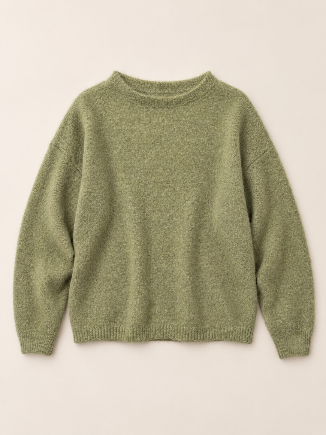 Pull ISÉLIA vert – vue de face à plat