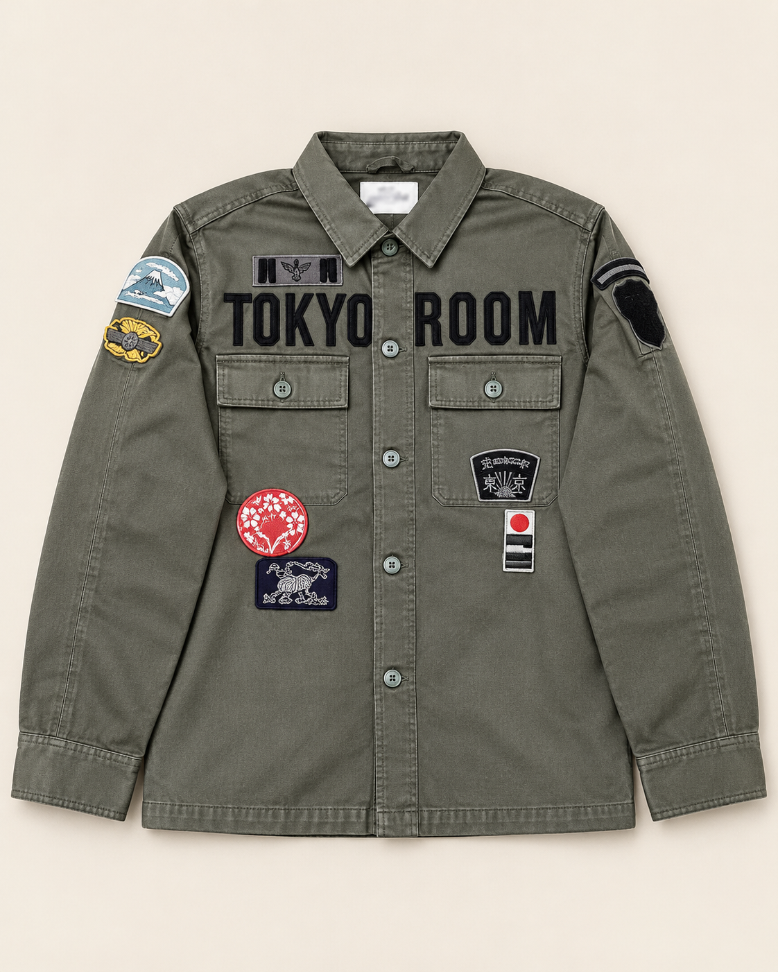 Surchemise Replay Tokyo Ivy kaki - vue de face