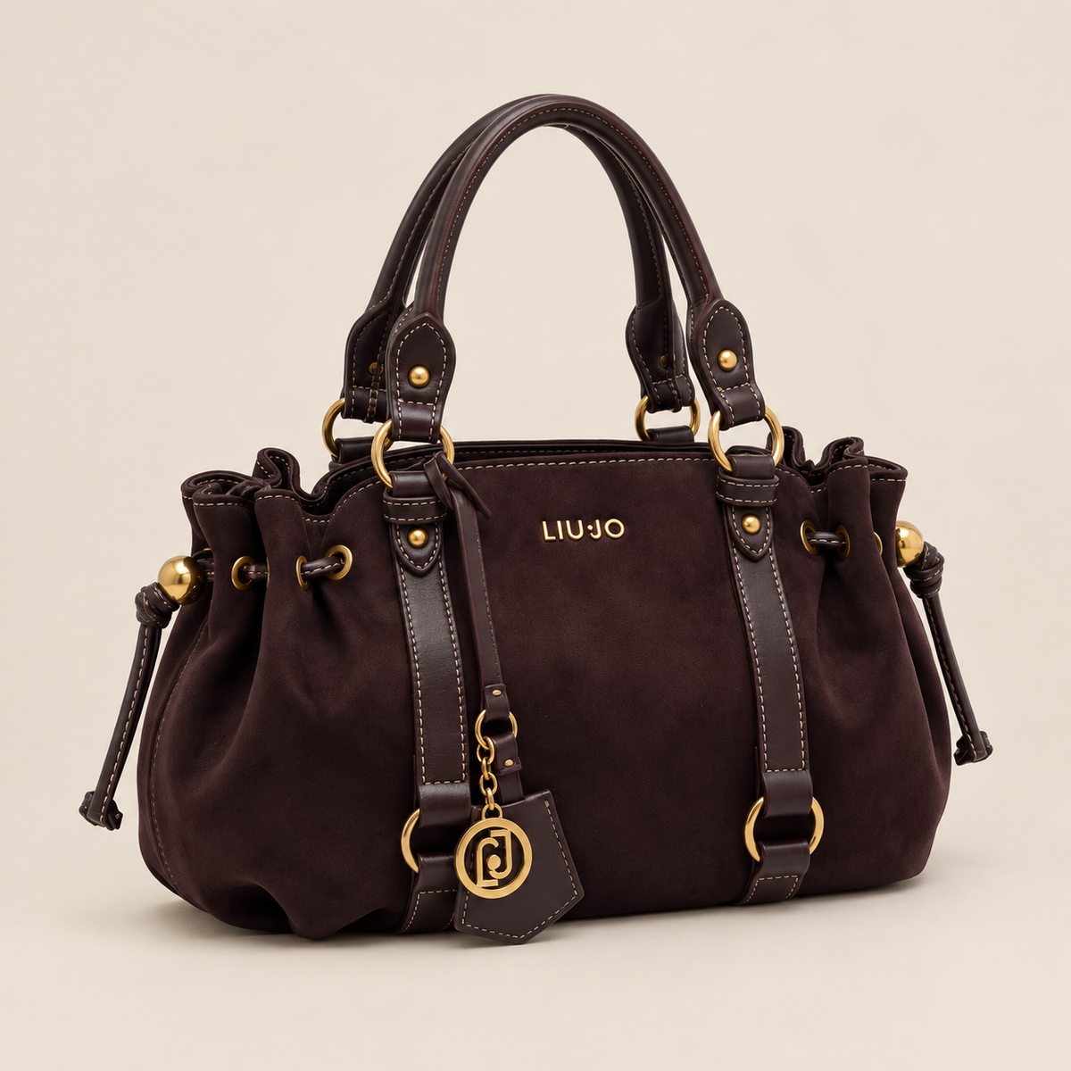 Sac Gerona bordeaux aubergine – vue trois-quarts