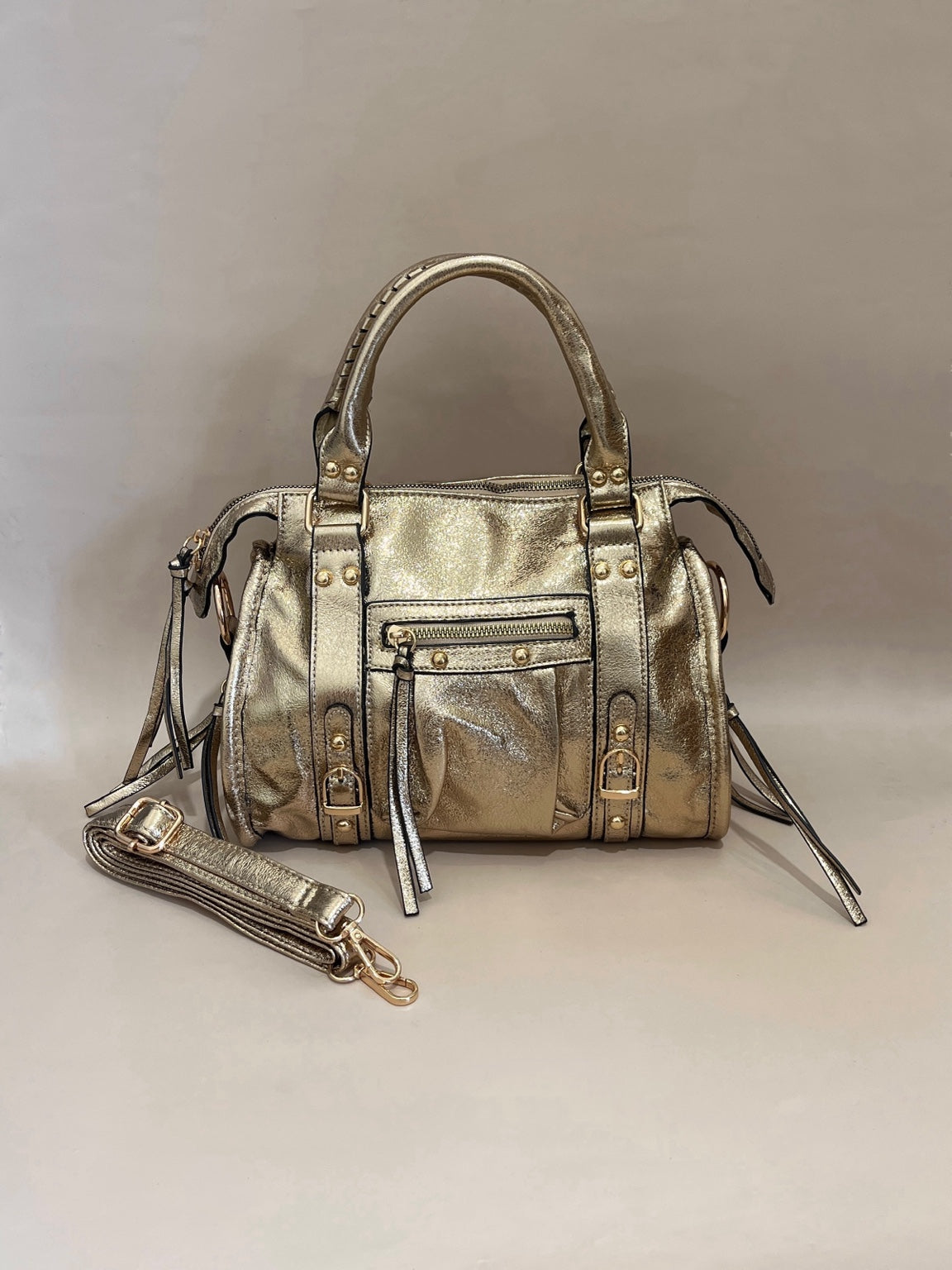 Sac petit format doré brillant référence 1335 88308