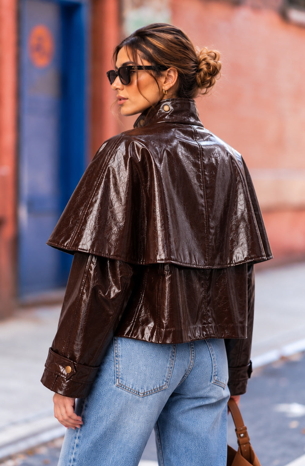 Veste CAPELLA chocolat portée vue de dos